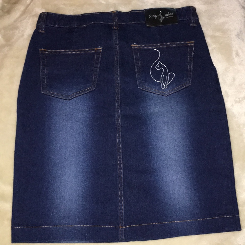 ❤️BABY PHAT DISTRESSED JEAN SKIRT ~ 11